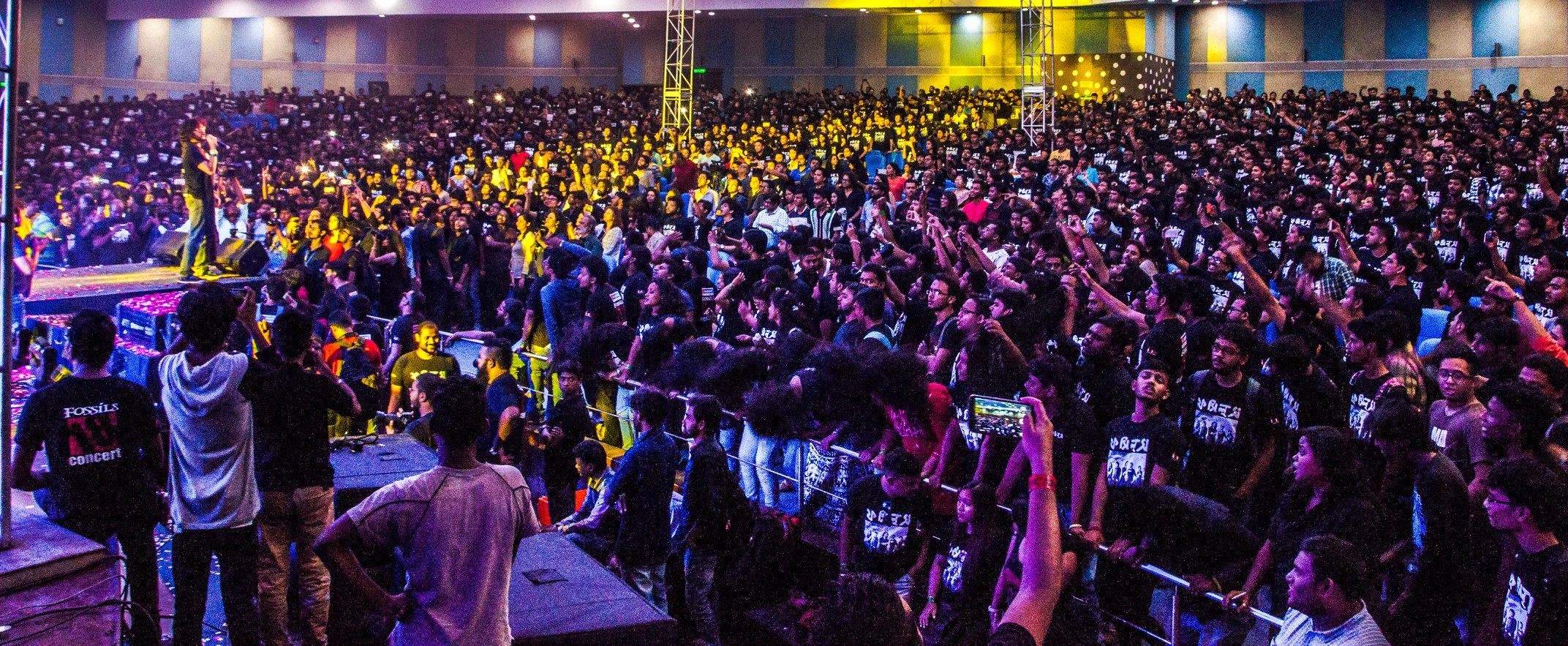 crowd at Fossils concert